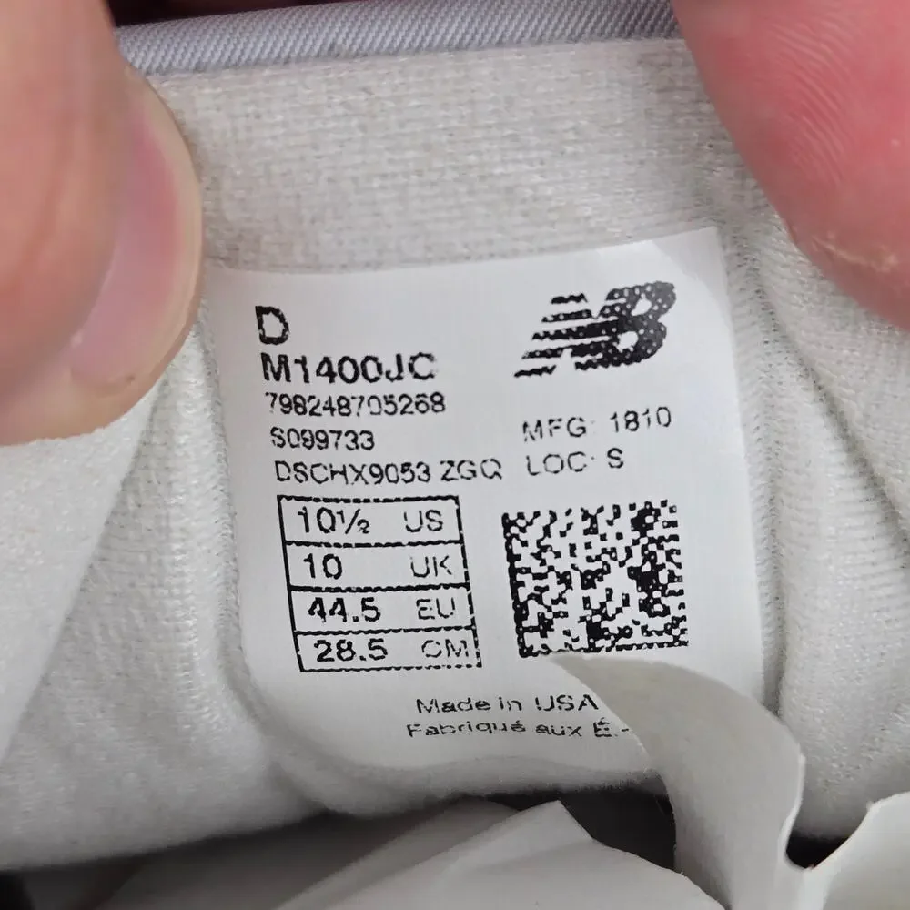 New Balance Mens 10.5D J. Crew x 1400 USA Orange Suede Athletic Casual Sneaker
